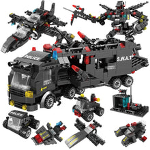 Load image into Gallery viewer, SWARS 715pcs City Police Station Car Building Blocks City SWATS Team Truck House Blocks