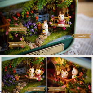 Swars Box Theatre Dollhouse Furniture Miniature Toy DIY miniature Doll house Furnitures LED Light Toys for Children Birthday Gift