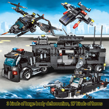 Load image into Gallery viewer, SWARS 715pcs City Police Station Car Building Blocks City SWATS Team Truck House Blocks
