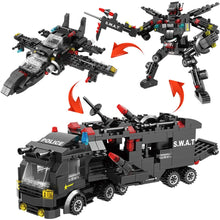 Load image into Gallery viewer, SWARS 715pcs City Police Station Car Building Blocks City SWATS Team Truck House Blocks
